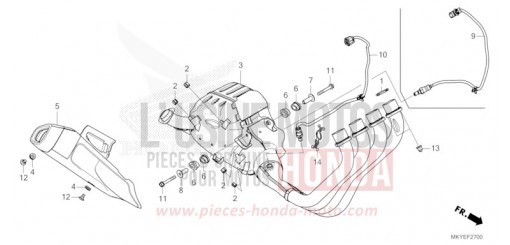 EXHAUST MUFFLER CB650RACR de 2024